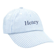 Load image into Gallery viewer, Seersucker Baby Hat (NB-24M)
