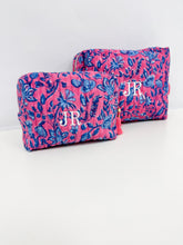 Load image into Gallery viewer, Quilted Cosmetic Bag Set of 2