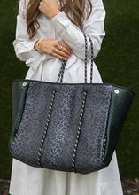 Load image into Gallery viewer, Black Leopard Tote