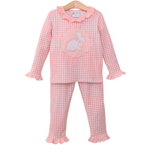 Load image into Gallery viewer, Pink Bunny Applique Ruffle Pajama Pre-Order