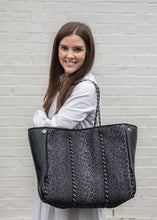 Load image into Gallery viewer, Black Leopard Tote