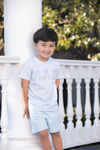 Load image into Gallery viewer, Blue Easter Bunny Trio Applique