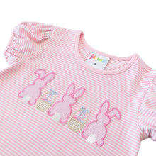 Load image into Gallery viewer, Pink Easter Bunny Trio Applique
