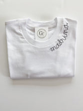 Load image into Gallery viewer, Collar Embroidered Women's Crew Neck Tee
