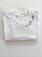 Load image into Gallery viewer, Collar Embroidered Women's Crew Neck Tee