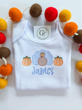 Load image into Gallery viewer, Fall Turkey Boy Holiday Shirt or Onesie