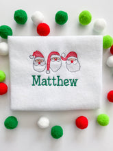 Load image into Gallery viewer, Holiday Santa Trio Holiday Shirt or Onesie
