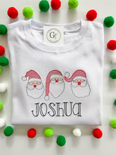 Load image into Gallery viewer, Holiday Santa Trio Holiday Shirt or Onesie
