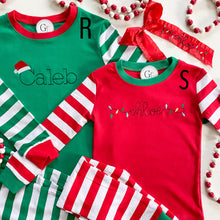Load image into Gallery viewer, Christmas Red Stripe Pajamas Kids