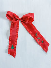 Load image into Gallery viewer, Satin Ruffle Long Tail Bow

