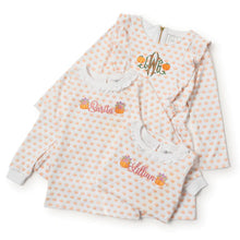 Load image into Gallery viewer, Pumpkin Patch Ruffle Pima Cotton Romper