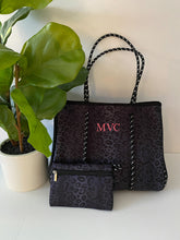 Load image into Gallery viewer, Black Leopard Tote