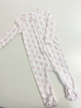 Load image into Gallery viewer, Pink Bunny Pima Cotton Zip Footie