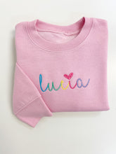 Load image into Gallery viewer, Rainbow Heart Crewneck Sweatshirt