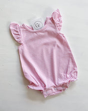 Load image into Gallery viewer, Pink Stripe Flutter Sleeve Bubble - NEW!
