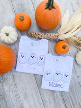 Load image into Gallery viewer, Ghosts with Bow Tee Or Onesie