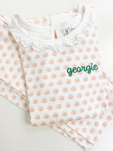 Load image into Gallery viewer, Pumpkin Patch Ruffle Trim Pima Pajamas