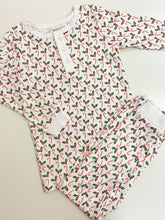 Load image into Gallery viewer, Candy Cane Pima Cotton Two Piece Pajamas