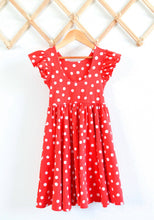Load image into Gallery viewer, Red Dot Twirl Dress