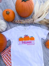 Load image into Gallery viewer, Pumpkins with Pink Seersucker Tee Or Onesie