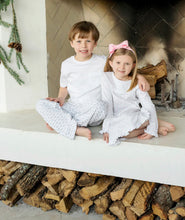 Load image into Gallery viewer, Holiday Wreath Ruffle Pima Cotton Two Piece Pajamas
