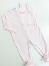 Load image into Gallery viewer, Pima Cotton Stripe Footie Pajamas