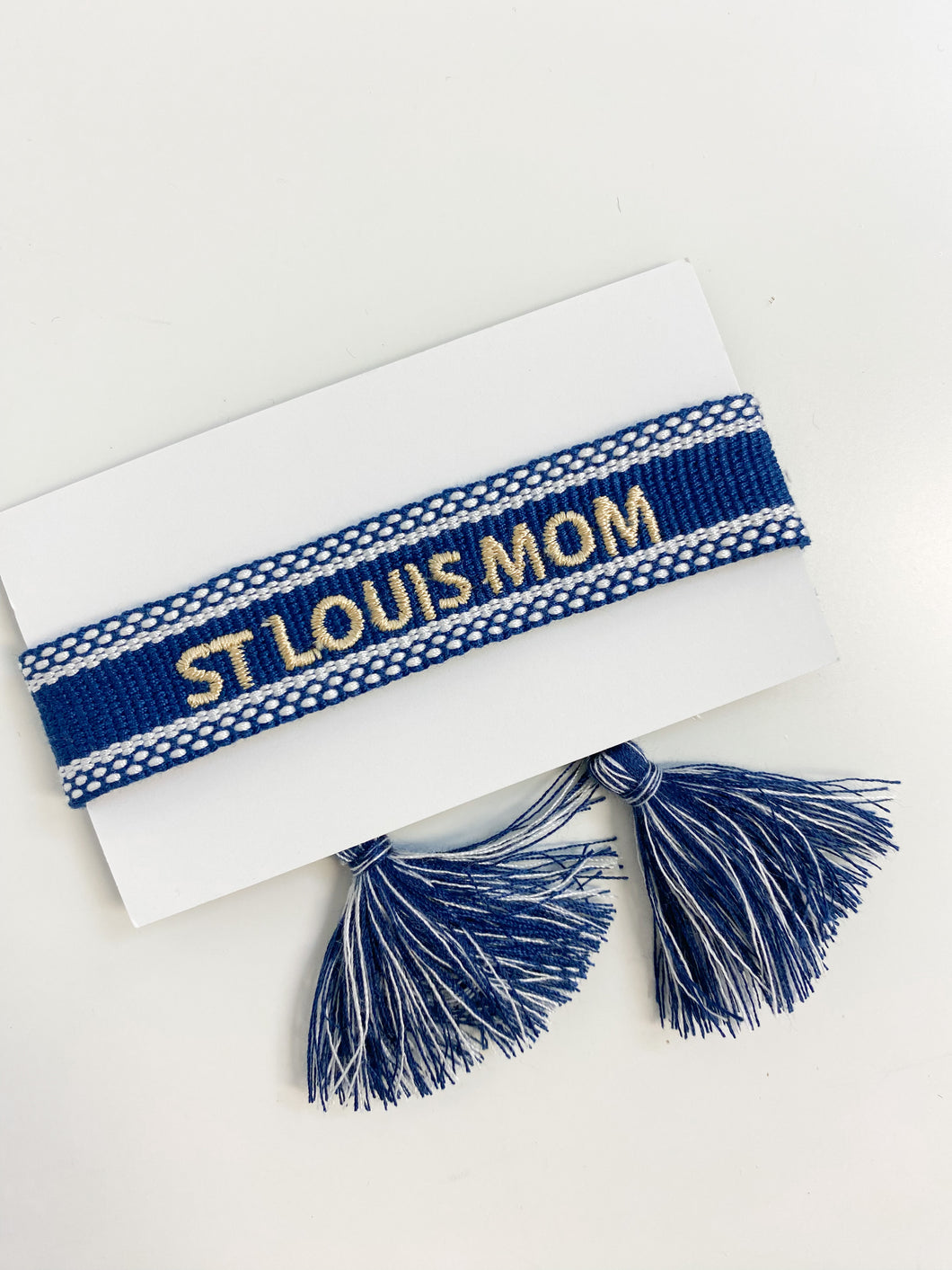 St Louis Mom & Mama Navy Bracelet - No Flaws