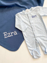 Load image into Gallery viewer, Pima Cotton Sailing Footie Pajamas