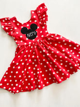 Load image into Gallery viewer, Red Dot Twirl Dress