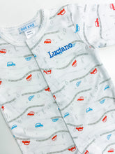 Load image into Gallery viewer, Pima Cotton Cars Footie Pajamas