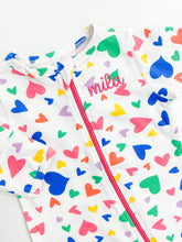 Load image into Gallery viewer, I Heart You Zip Footie