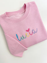 Load image into Gallery viewer, Rainbow Heart Crewneck Sweatshirt