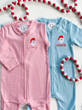 Load image into Gallery viewer, Holiday Zip Footie Pajamas