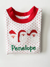 Load image into Gallery viewer, Red Bitty Dot Ruffle Holiday Pajamas lo