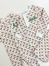 Load image into Gallery viewer, Candy Cane Pima Cotton Two Piece Pajamas