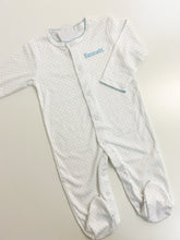 Load image into Gallery viewer, Pima Cotton Dot Footie Pajamas