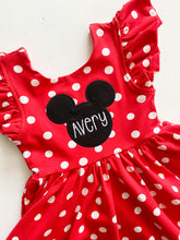 Load image into Gallery viewer, Red Dot Twirl Dress