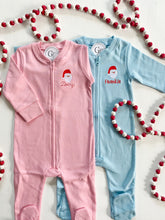 Load image into Gallery viewer, Holiday Zip Footie Pajamas