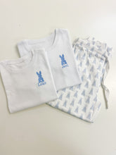 Load image into Gallery viewer, Boys Hangout Pants - Blue Bunny Pima Cotton