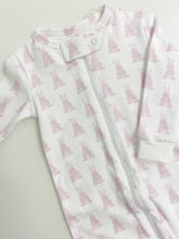 Load image into Gallery viewer, Pink Bunny Pima Cotton Zip Footie