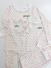 Load image into Gallery viewer, Pumpkin Patch Ruffle Trim Pima Pajamas