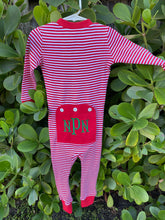 Load image into Gallery viewer, Red Bitty Dot Drop Seat Holiday Pajamas