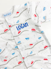 Load image into Gallery viewer, Pima Cotton Cars Footie Pajamas