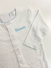 Load image into Gallery viewer, Pima Cotton Dot Footie Pajamas
