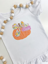 Load image into Gallery viewer, Pumpkin with Floral Bow Tee Or Onesie