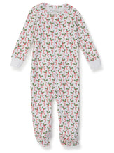 Load image into Gallery viewer, Candy Cane Pima Cotton Zip Footie