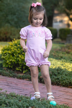 Load image into Gallery viewer, Pink Easter Bunny Trio Applique ROMPER