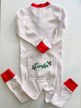 Load image into Gallery viewer, Red Bitty Dot Drop Seat Holiday Pajamas