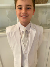 Load image into Gallery viewer, White Cross Embroidered Kid's Tie