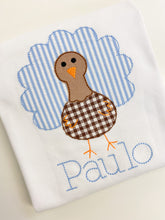 Load image into Gallery viewer, Blue Turkey Applique Tee Or Onesie